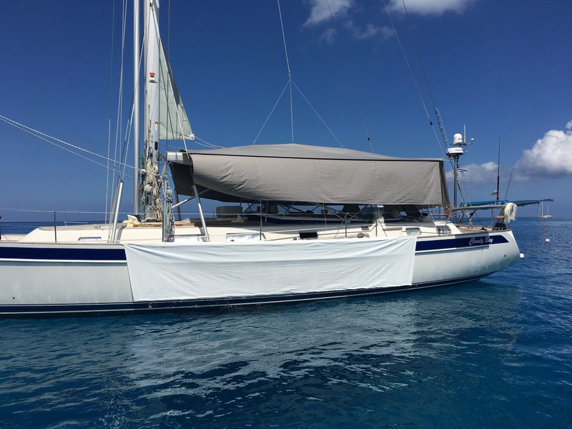 testing the fender blankets on s/v Cloudy Bay testing the fender blankets on s/v Cloudy Bay