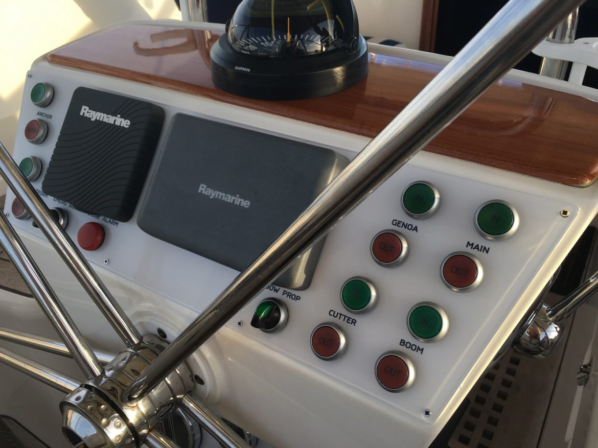 furling buttons on pedestal furling buttons on pedestal