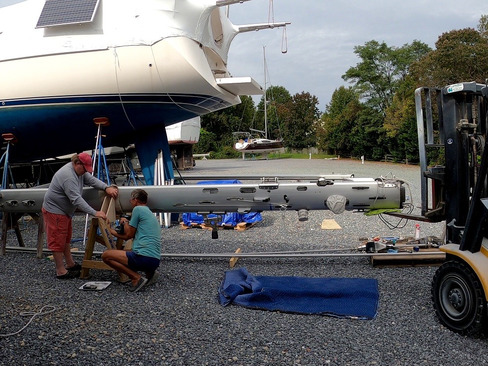 wedging the mast wedging the mast