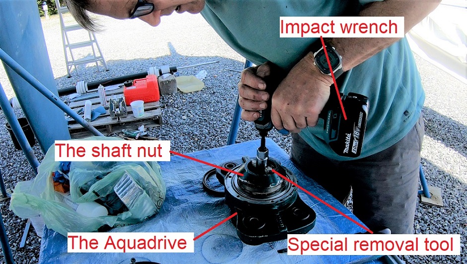 the Aquadrive and stubborn nut