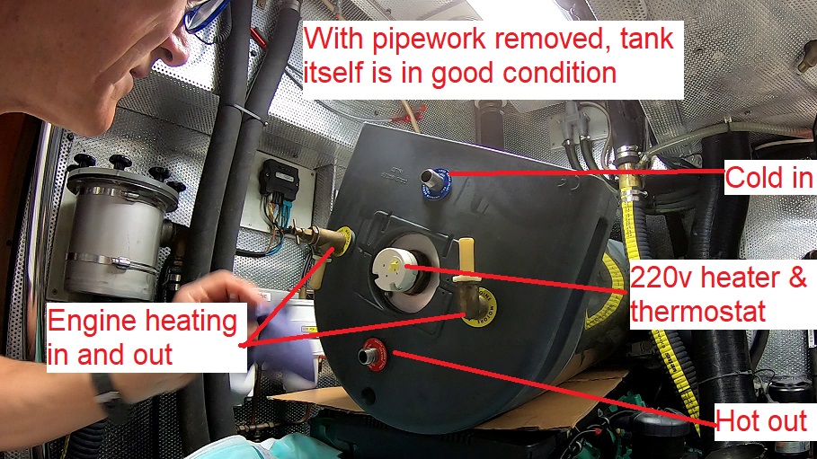 hot water tank removed