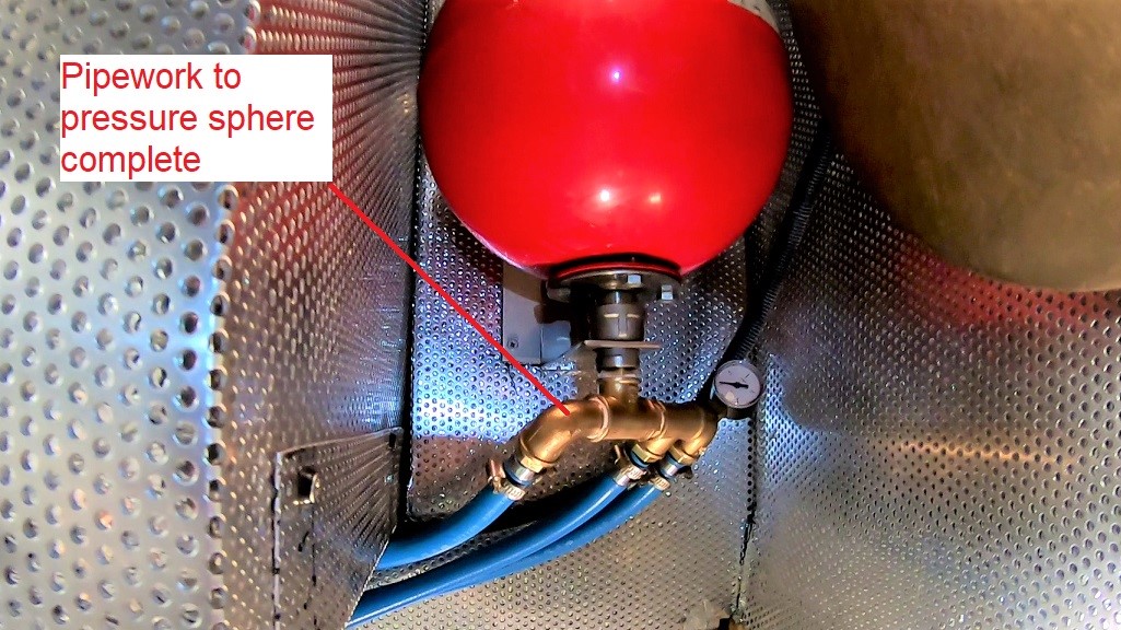 pipework to pressure sphere completed