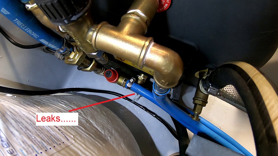 leak under hot water tank