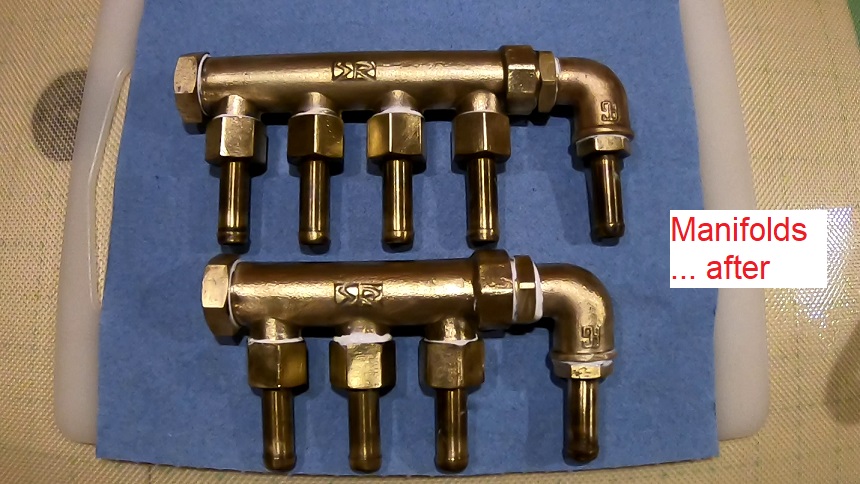 hot and cold water manifolds - after