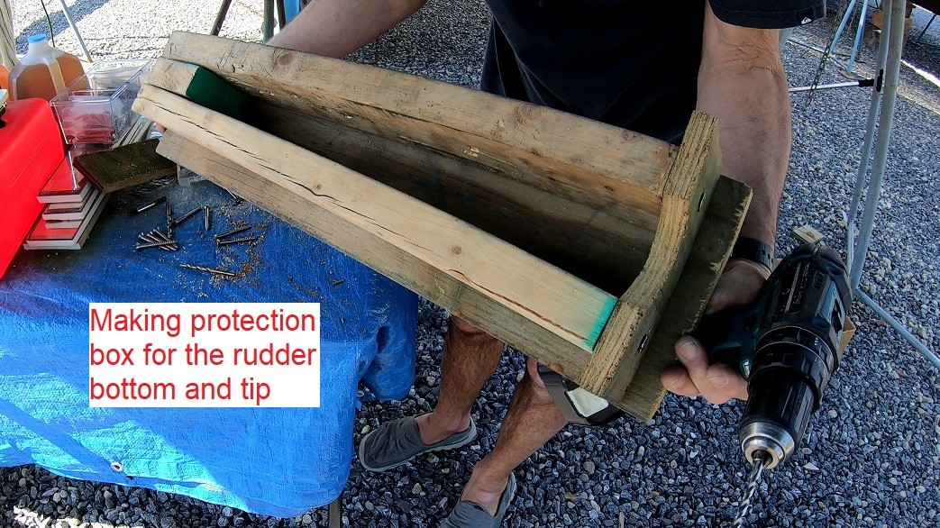 protection box for the rudder bottom and tip protection box for the rudder bottom and tip