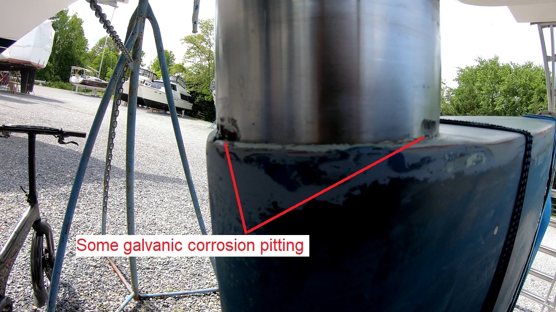 galvanic corrosion pitting on the rudder galvanic corrosion pitting on the rudder
