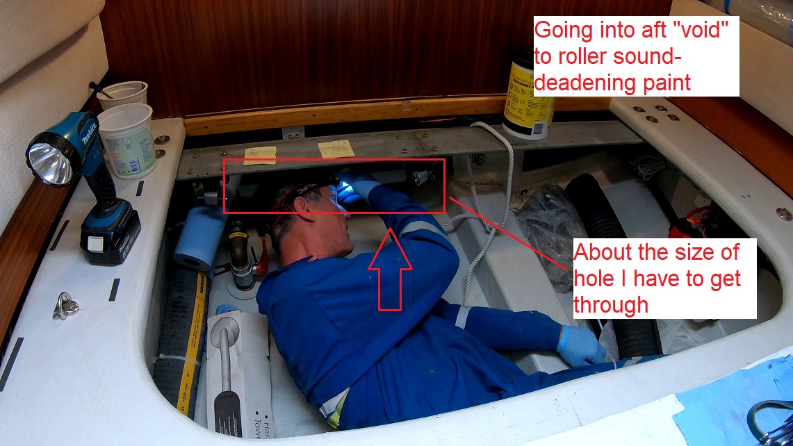 going into aft “void” to roller sound-deadening paint going into aft "void" to roller sound-deadening paint