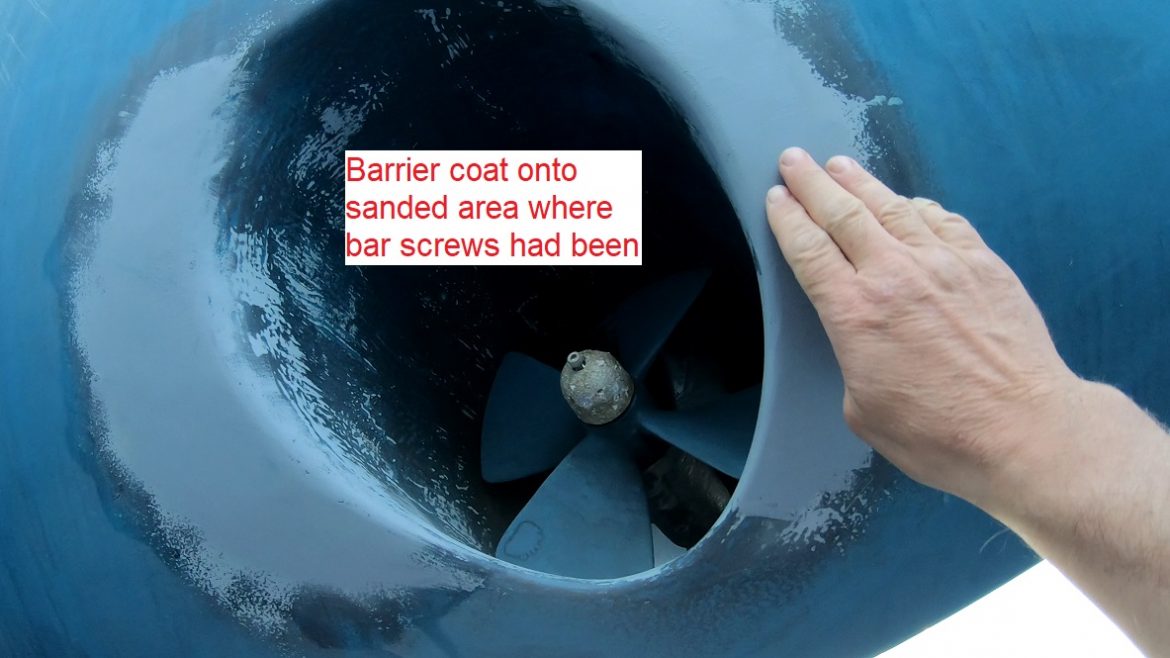 barrier coat around bow thruster tunnel barrier coat around bow thruster tunnel