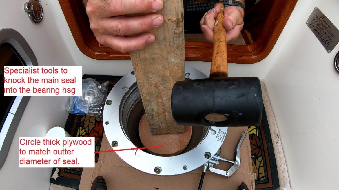 sailboat rudder bearing replacement