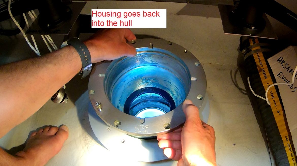 rudder bearing housing goes into the hull rudder bearing housing goes into the hull