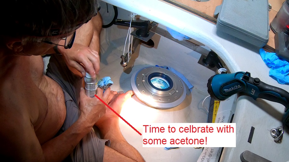 rudder bearing reinstalled – the inside rudder bearing reinstalled - the inside