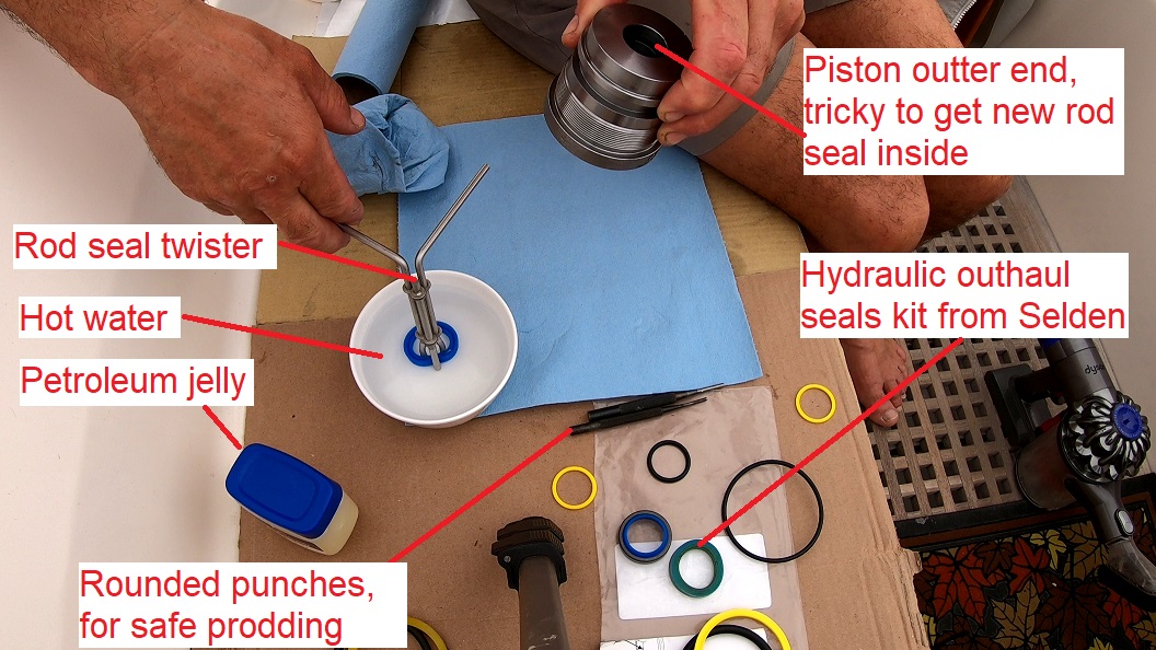 rod seal to put into piston’s outer end rod seal to put into piston's outer end