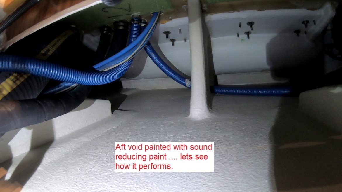 aft void painted with sound-reducing paint