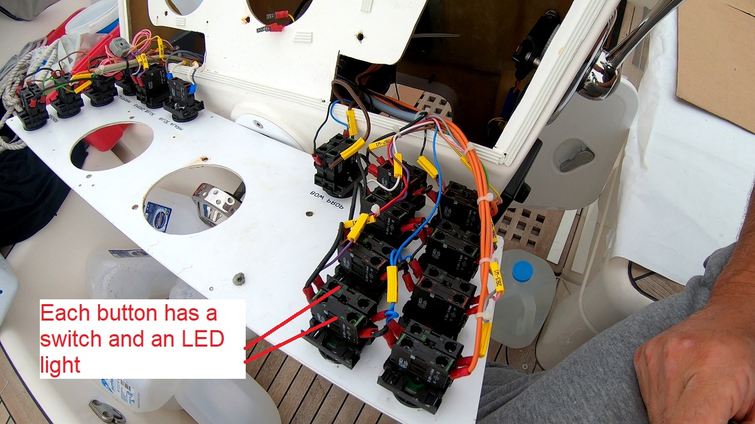 buttons with LED lights on steering pedestal buttons with LED lights on steering pedestal