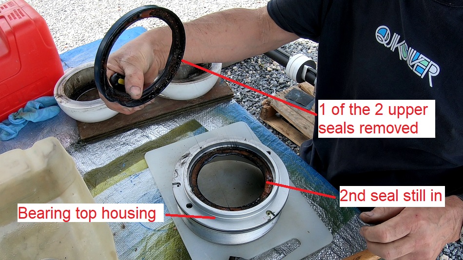 2 upper seals removed 2 upper seals removed