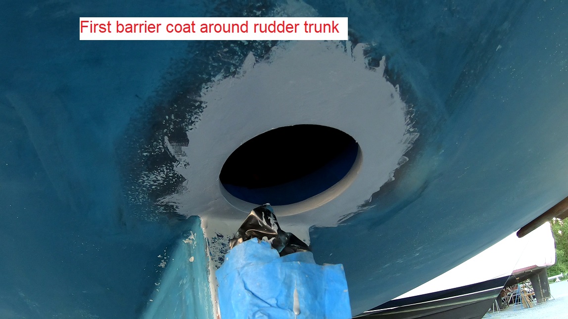 barrier coat around rudder trunk barrier coat around rudder trunk
