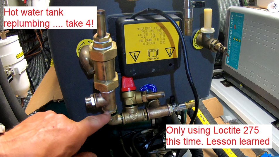 hot water tank replumbing, take 4