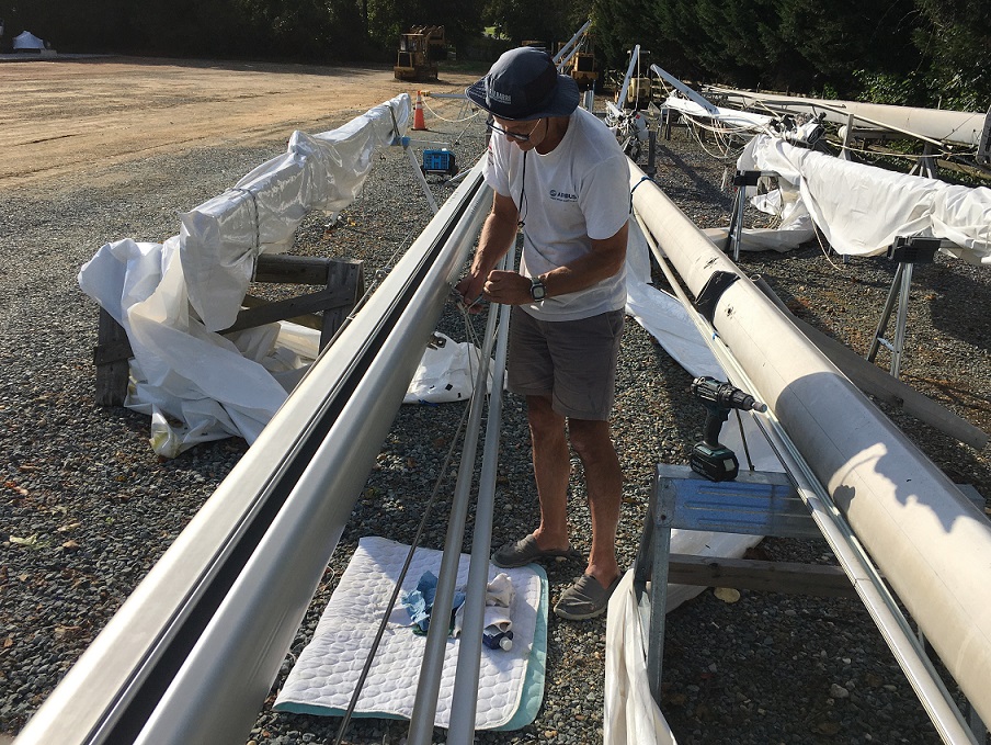 more work on the mast more work on the mast