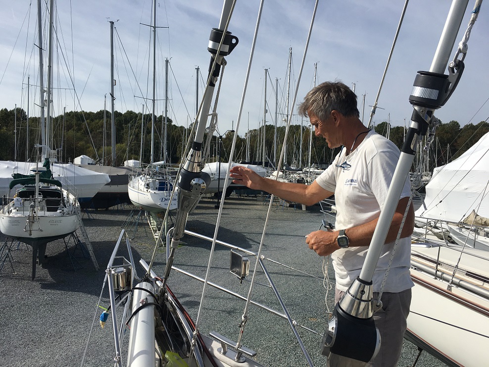 forestay on, rig is complete forestay on, rig is complete
