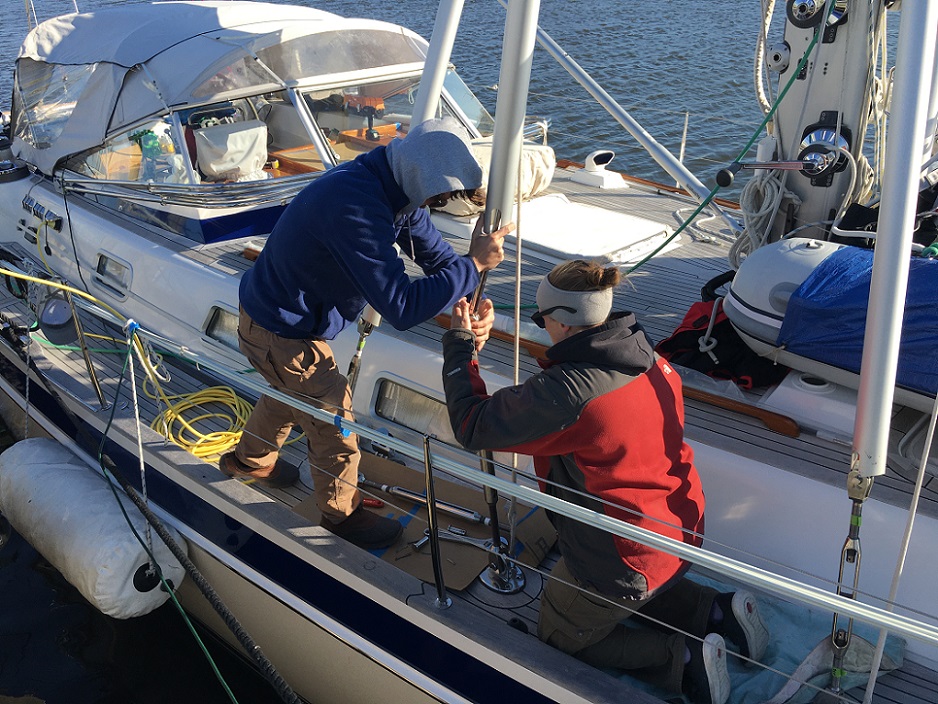 East Cost Marine Rigging  installs new turnbuckles East Cost Marine Rigging installs new turnbuckles