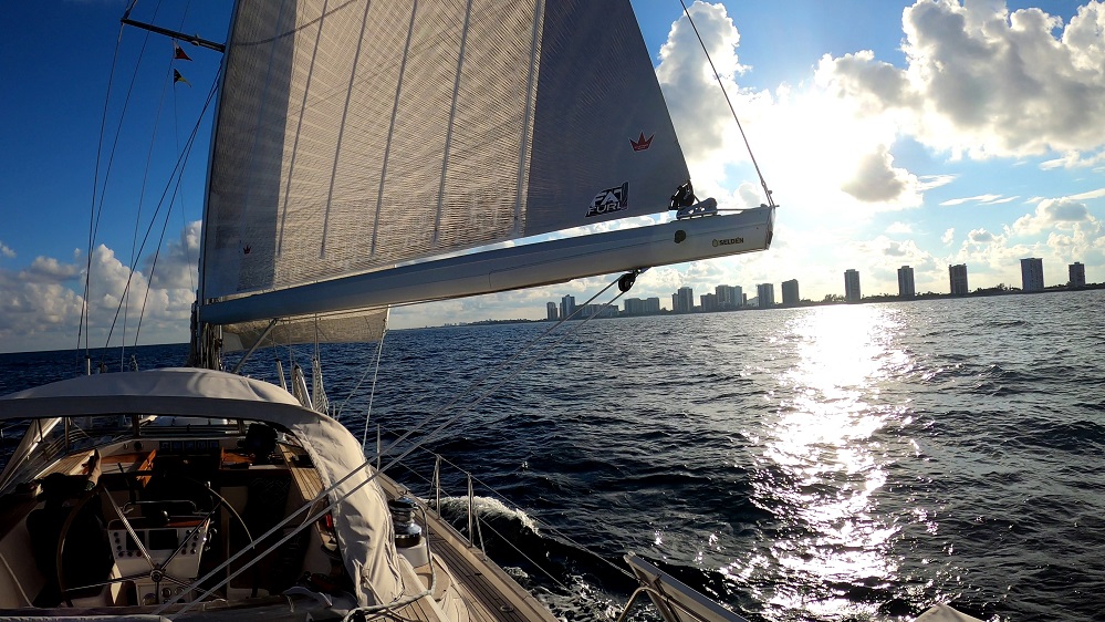 short sail before arriving at West Palm Beach short sail before arriving at West Palm Beach