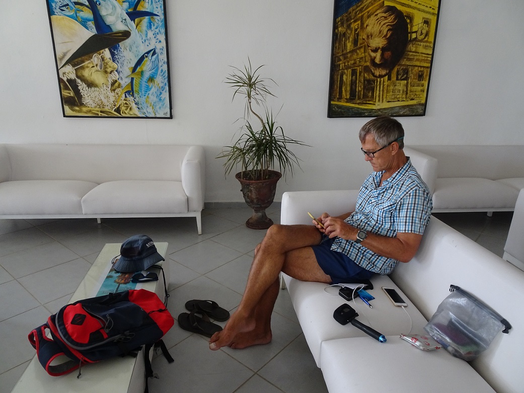 internet frustrations in the hotel